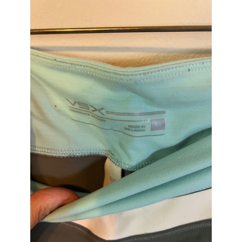 VSX Womens Yoga Pants‎ Colorblock Waistband Gray Teal Size M - Picture 2 of 6